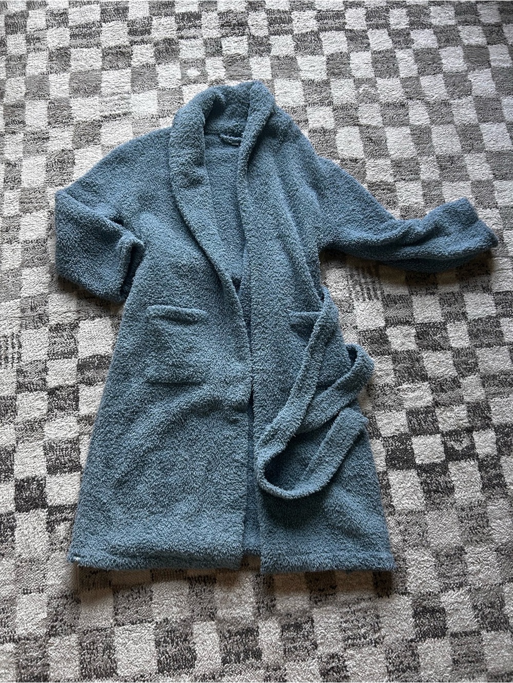 Barefoot Dreams Cozy Chic Gray Robe with Belt